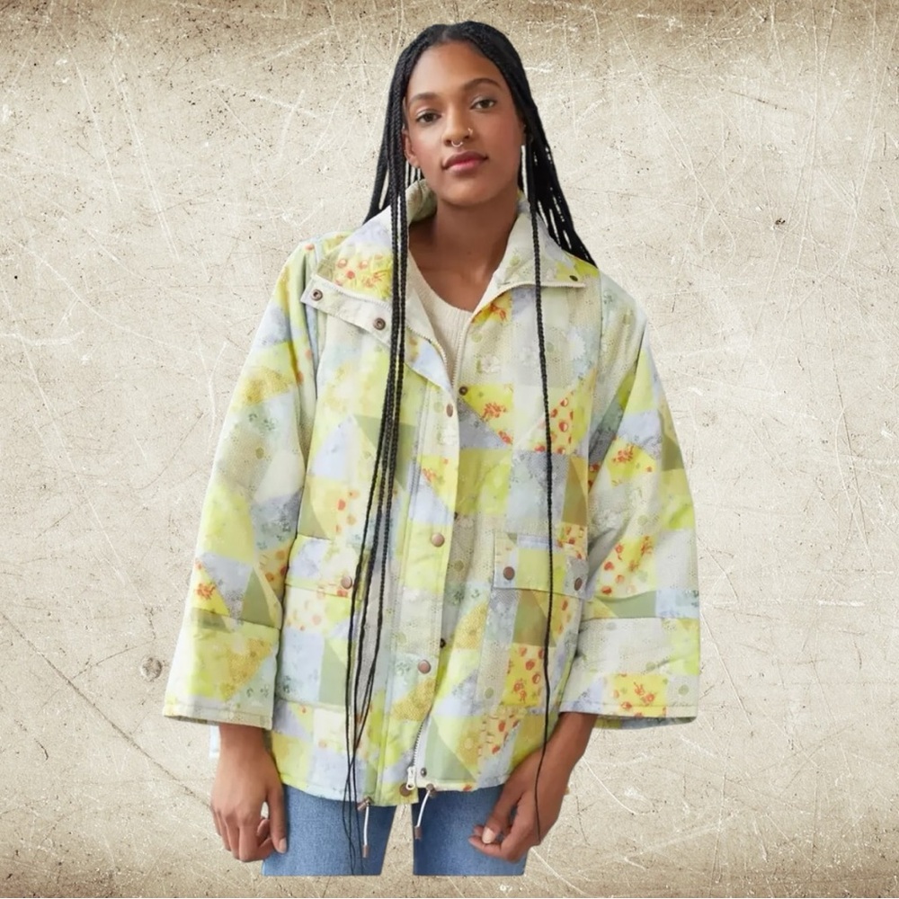 Urban Outfitters Patchwork Puffy Coat